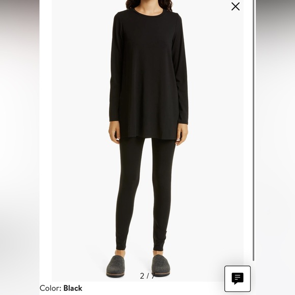 Eileen fisher Crewneck Long Sleeve Tunic Top size S - Picture 1 of 13